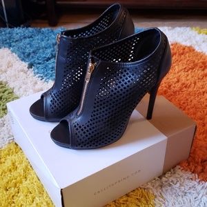 Black Call It Spring Peep Toe Ankle Booties